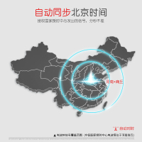 北极星(POLARIS)客厅电波挂钟时尚家用北欧轻奢自动对时时钟圆形办公挂墙钟表现代简约大气石英钟表卧室书房装饰挂表