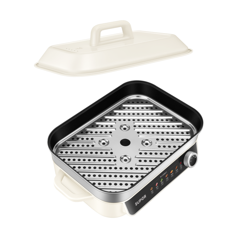 苏泊尔智能三档机械控温电火锅 H55FK139A 5.5升大容量家用快速加热高清大图