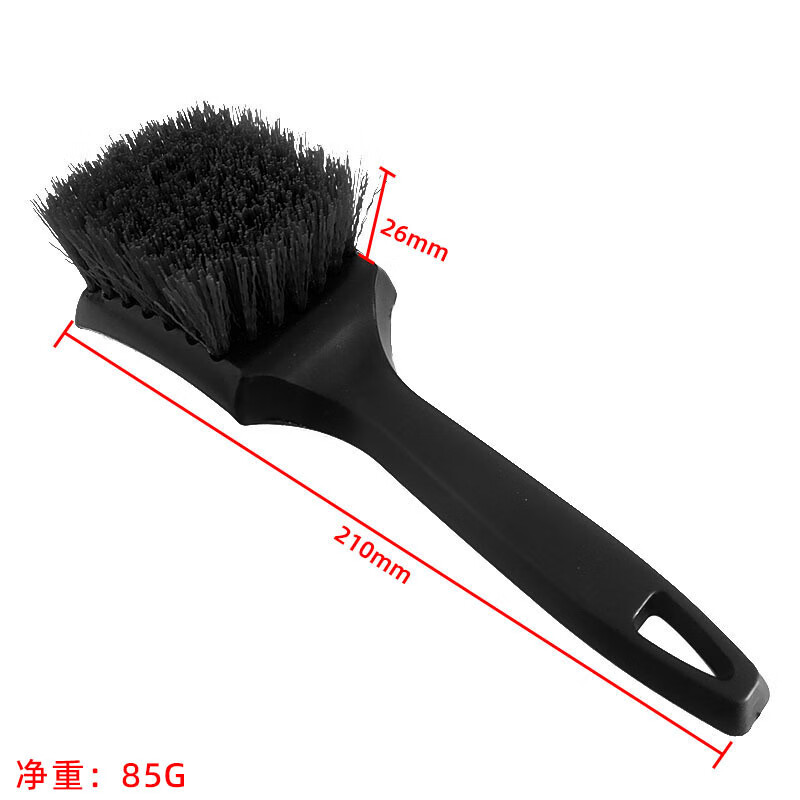 谋福 轮胎清洗刷 硬毛刷汽车美容工具刷(白色)高清大图