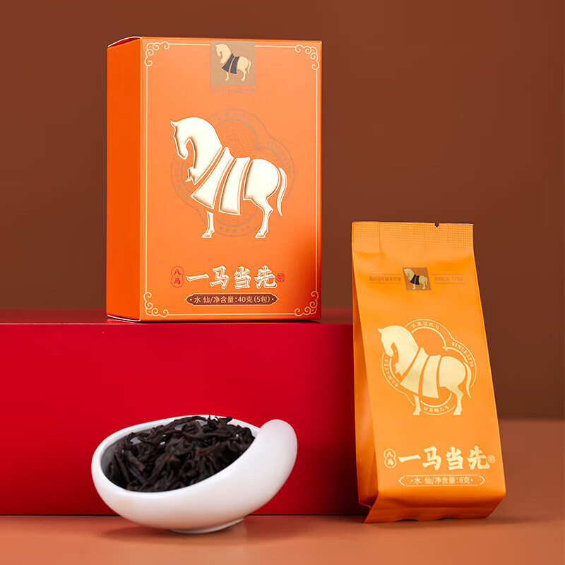 八马茶业(BAMA TEA) 乌龙茶 一马当先 武夷岩茶水仙一级240g AD173高清大图