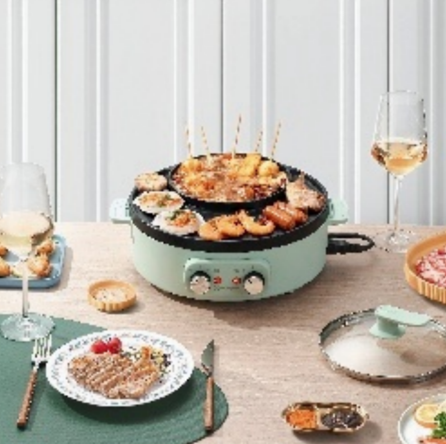 西屋(WESTINGHOUSE)-多功能涮烤一体锅-WSC-A337双重保护,高温自动跳断 漏电自动断开高清大图