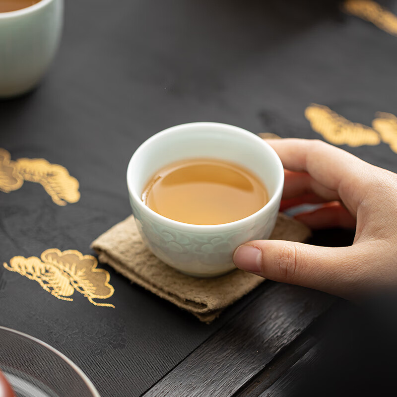 苏氏陶瓷(SUSHI CERAMICS) J0977 影青浮雕主人杯 3个 (单位:盒)高清大图