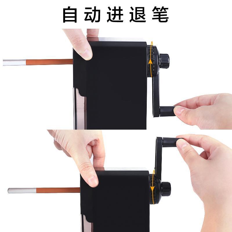 素描削笔器美术专用削笔器手摇卷笔刀笔刨碳笔专用耐用削笔刀 宗茂素描专用削笔器(经典黑+刀架)