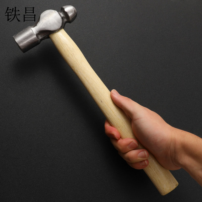 铁昌 锤子 圆头锤 手锤 木柄圆头锤 榔头 铁锤 多规格 把高清大图