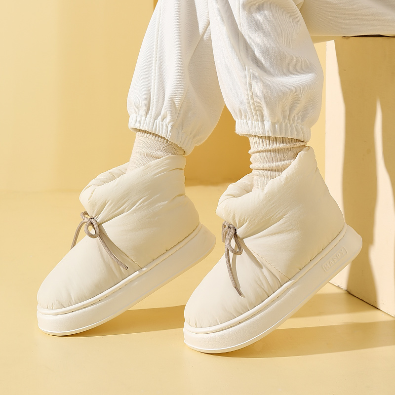 高帮棉拖鞋女士冬季新款外穿防水防滑家居保暖毛毛加绒棉鞋男