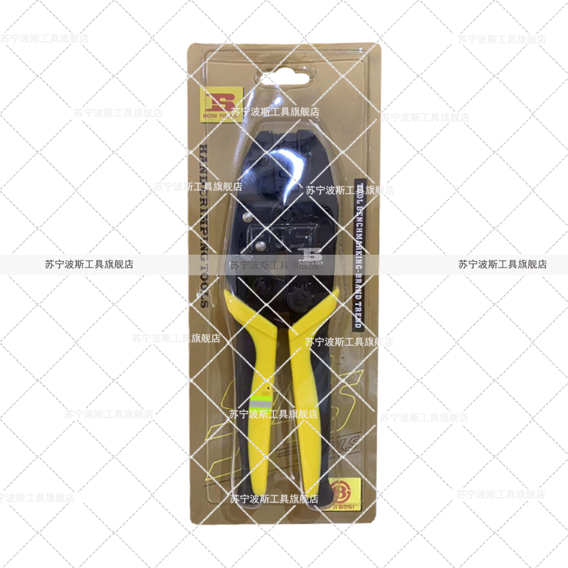 波斯(BOSI) 荧光系列棘轮式端子压接钳 BS-D2112A 把高清大图