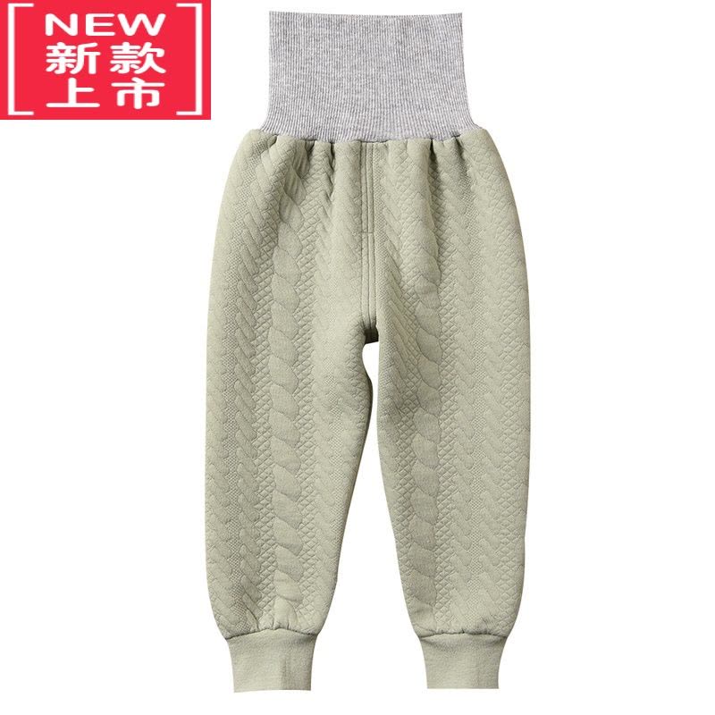 可莉允宝宝高腰护肚裤婴儿夹棉保暖长裤子可开裆儿童睡裤打底裤保暖裤图片