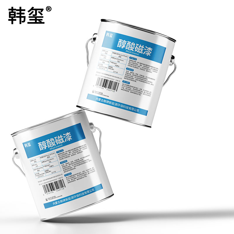 韩玺 醇酸磁漆 大红色 3kg/桶高清大图