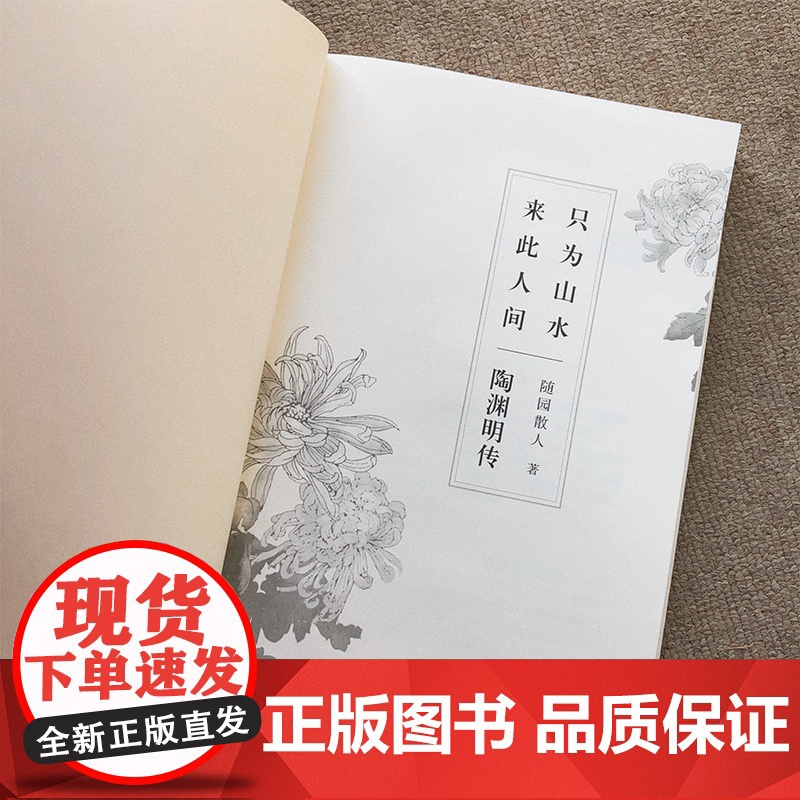 只为山水来此人间(陶渊明传) 随园散人 正版书籍小说书 历史人物名人传记 江苏文艺出版社高清大图