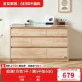 全友家居斗柜129503 【木纹色】六斗柜A 详询客服