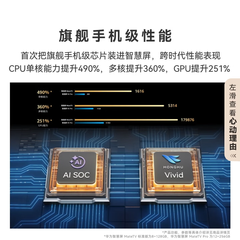 华为智慧屏 MateTV 75英寸 灵犀创新交互 超高清液晶平板电视机 HD75EDIH高清大图
