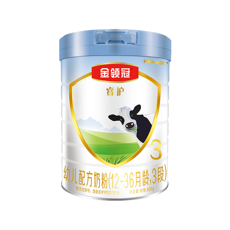 伊利(YILI)金领冠睿护幼儿方奶粉 3段(12-36个月适用) 800g罐装
