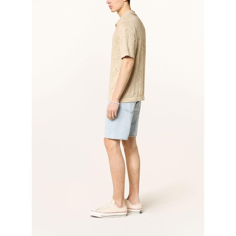 Levi’s男士直筒牛仔短裤经典五口袋设计舒适休闲款式
