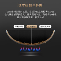爱仕达(ASD) 锅具32cm钛熔射金刚旋风炒锅 不粘锅少油烟炒菜锅具 铝合金煤气灶适用炒菜锅 CL32Z2WG