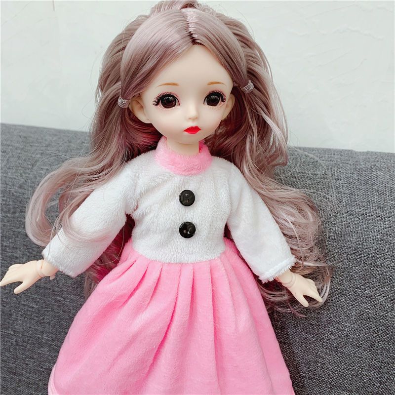 换装新款30厘米bjd芭比娃娃3d真眼洋娃娃过家家女孩玩具生日礼物伊格
