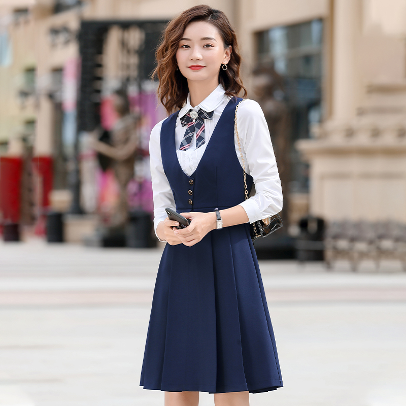 艳如飞幼师服装女幼儿园老师园服工作服面试职业套装教师衣服秋冬