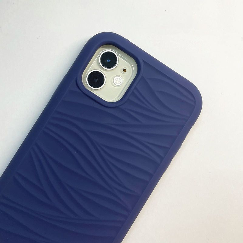 两件套[藏青+黄绿波浪纹] 苹果7/8/SE (4.7寸) 波浪纹藏蓝色iPhone12Promax手机壳苹果11全包x