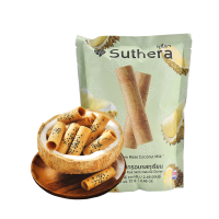 苏提拉(Suthera) 进口饼干 泰趣卷榴槤味卷装饼干70g 泰国进口