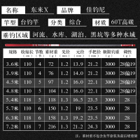 佳钓尼(JIADIAONI)东来鱼竿综合碳素手竿轻超硬28调鲤鱼竿台钓竿钓鱼竿手杆
