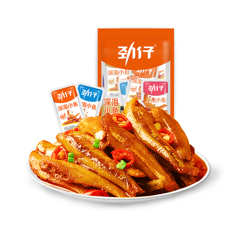 劲仔小鱼仔400g袋装香辣毛毛鱼网红即食休闲麻辣小吃批发湖南特产
