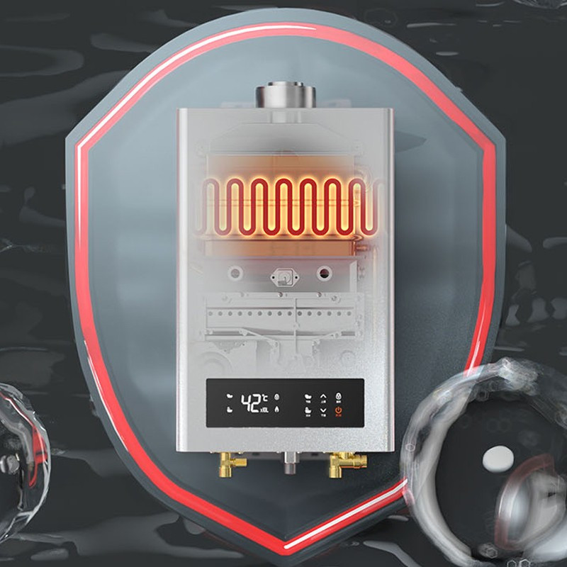 rheem/瑞美燃气热水器家用天然气智能恒温强制平衡型13升洗澡 超低温