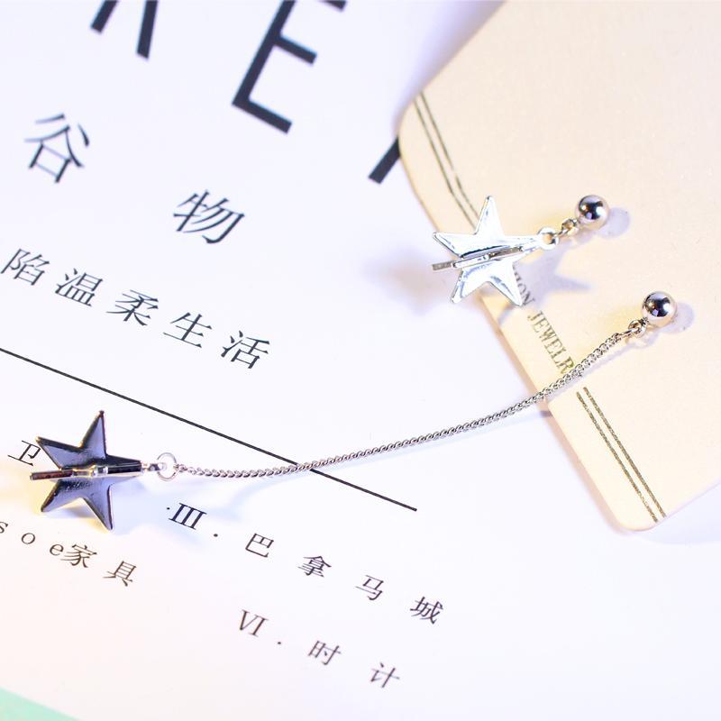 17新款韩版耳环 时尚气质长款耳线珍珠耳钉几何圆形流苏耳饰女送女朋友老婆生日礼物