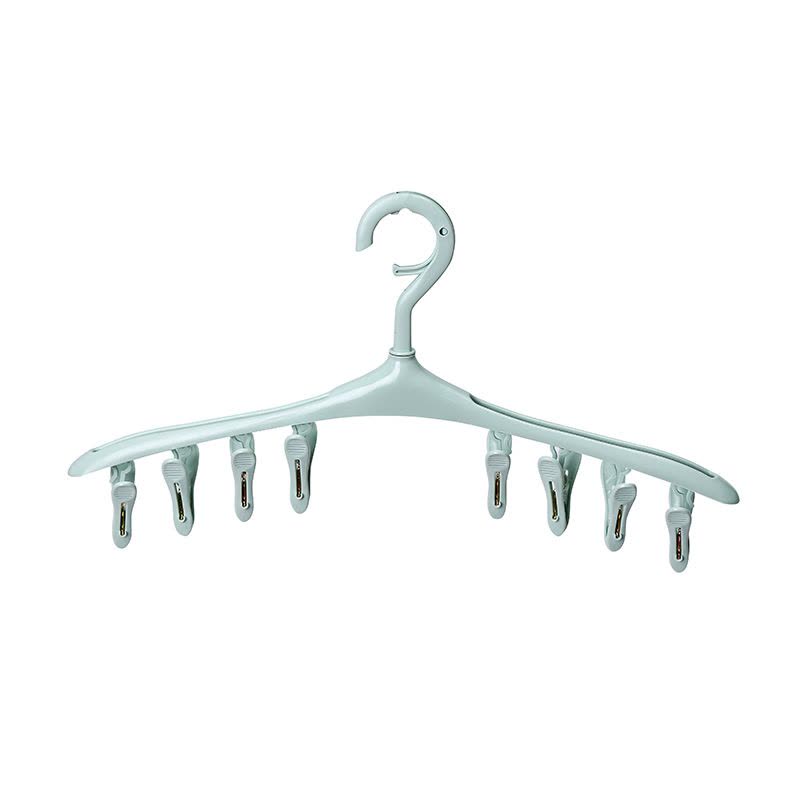 妙誉[1/8个装]多功能8夹防风衣架夹子袜子内衣裤子架衣物晾晒架图片