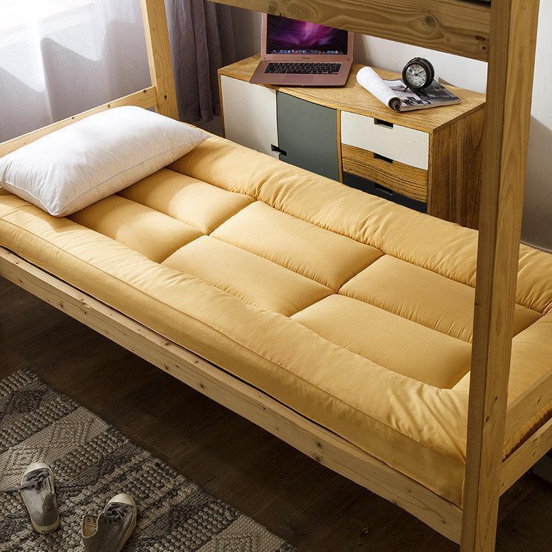 家柏饰(CORATED)加厚软垫大学生宿舍单人床垫寝室上下铺榻榻米折叠地铺睡垫床褥子 立体羽丝绒加厚款-黄色 1.2m（4英尺）单人床