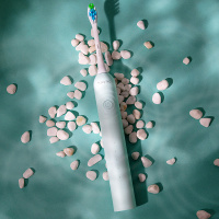 舒客(Saky)刷头套餐电动牙刷G3315绿色无线充电舒克高频超声波震动美白情侣便携防水牙刷