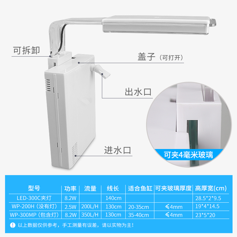 鱼缸过滤器潜水泵背挂式过滤泵水缸抽水循环泵养鱼用品高清大图