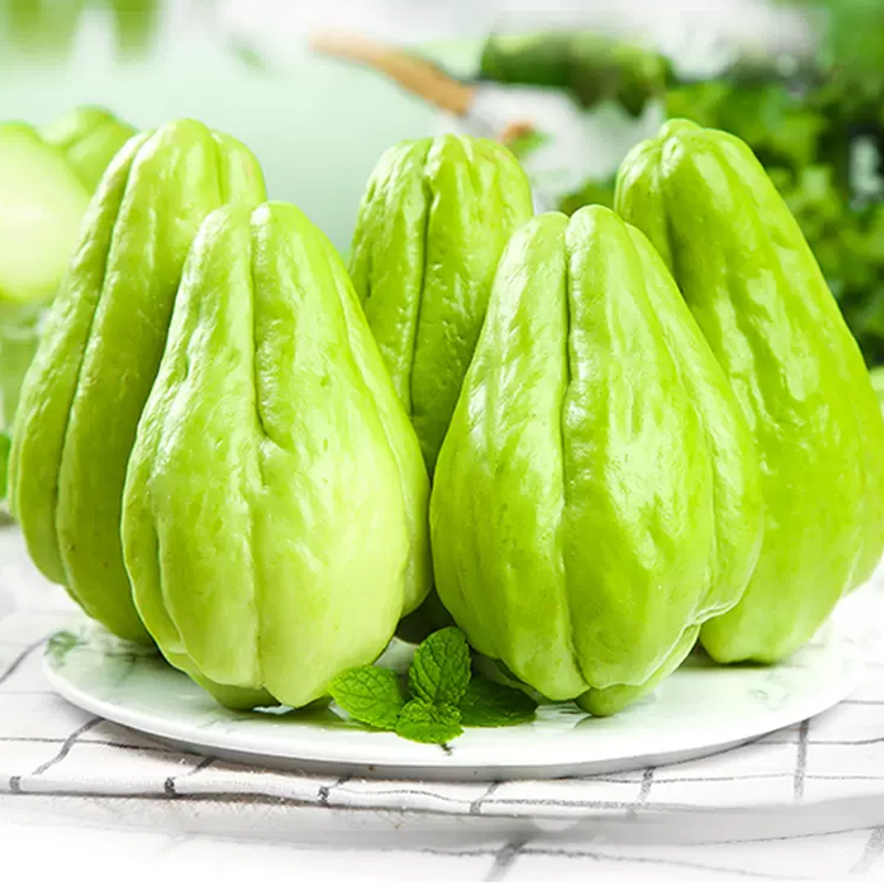 [西沛生鲜]云南新鲜佛手瓜 净重3斤装 单果200-400g 应季洋瓜捧瓜丰收窝瓜高清大图