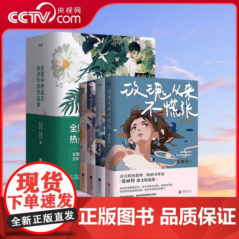 【央视网】中考语文热点作家作品集全4册:我的有趣在无聊的日子里+在更热烈的风里相遇+玫瑰从来不慌张+人生没有多余的疼HY