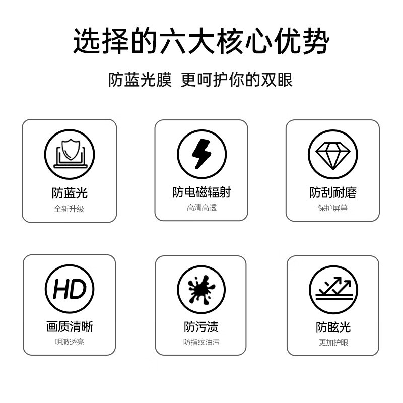 倍方 电脑显示器防蓝光保护屏 防蓝光辐射膜台式机屏幕保护膜亚克力悬挂式阻隔板24英寸(16:10)0623