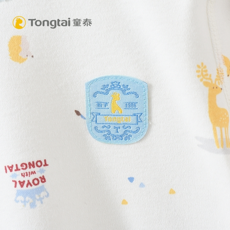 童泰TONGTAI婴儿纯棉肩开内衣套装6-24个月-3岁宝宝套头上衣裤子2件套