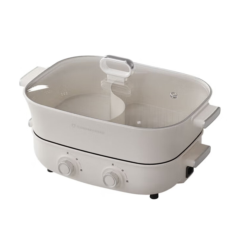 THERMOS 膳魔师家用多功能锅多用途锅大容量分体双控多功能鸳鸯锅6.5L EHA-4351A