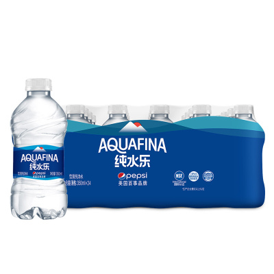 百事可乐 纯水乐 AQUAFINA 饮用水 350ml*24瓶 纯净水