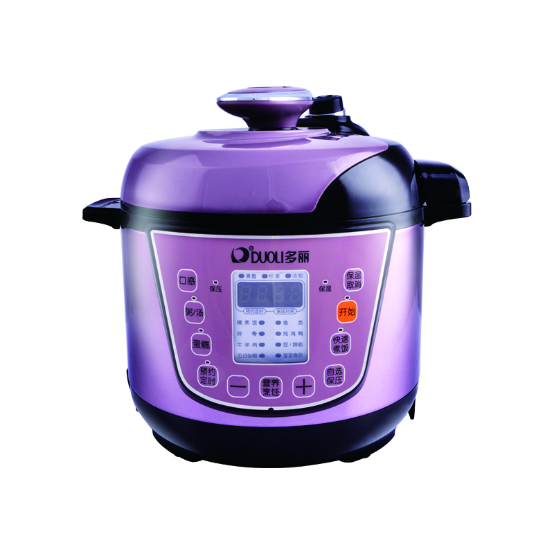 多丽电器电压力锅ybw30-70(3a2)(钛金色,中国红,紫色)