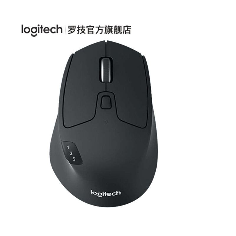 罗技(Logitech) M720 蓝牙优联双模无线鼠标 蓝牙鼠标 侧键 大手鼠标 舒适 黑色