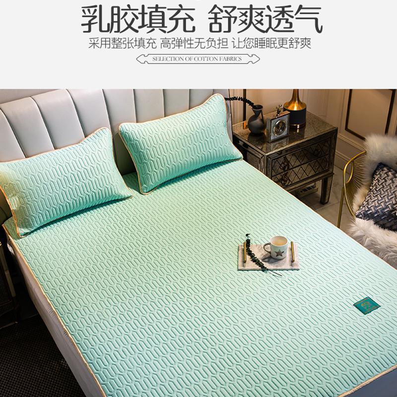家柏饰(CORATED)泰国乳胶凉席三件套可水洗双人空调可折叠软席子1.8米床冰丝席1.5高清大图