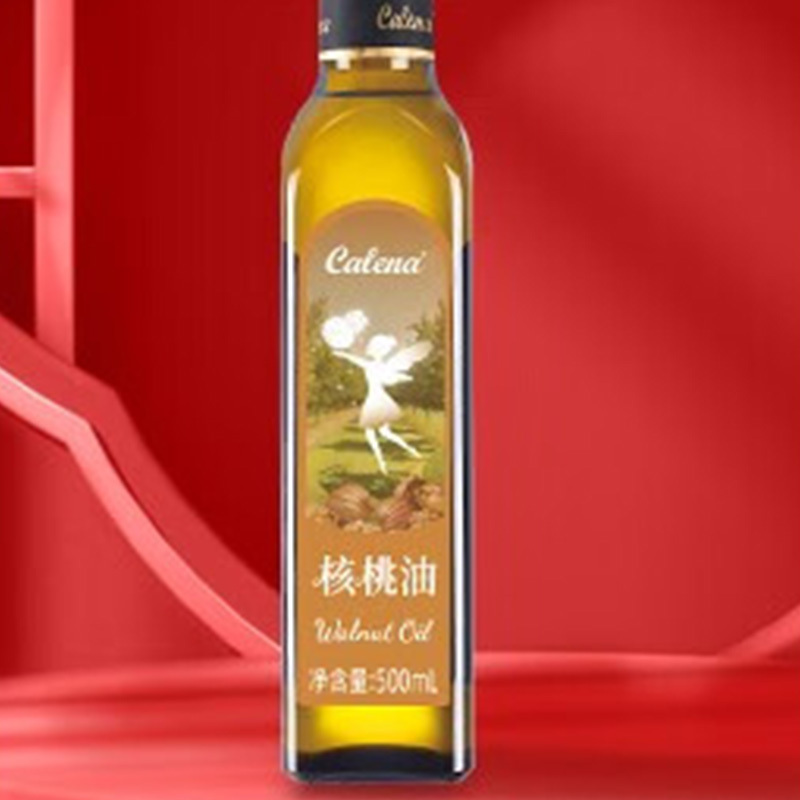 克莉娜粮油礼盒组合装一级冷榨亚麻籽油500ml+核桃油500ml高清大图