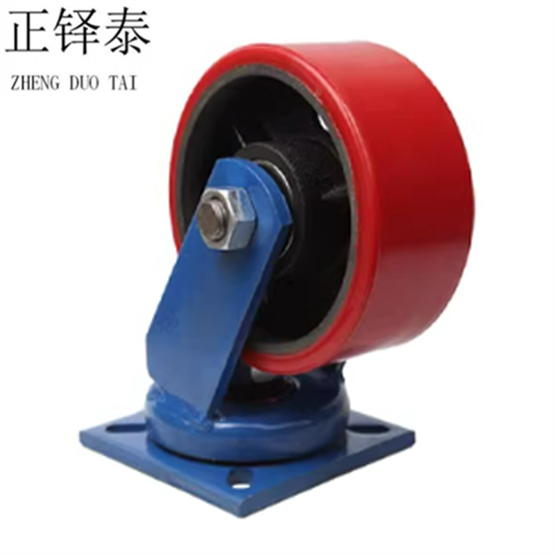 正铎泰 重型铁芯聚氨酯轮 万向轮6寸150mm /个高清大图