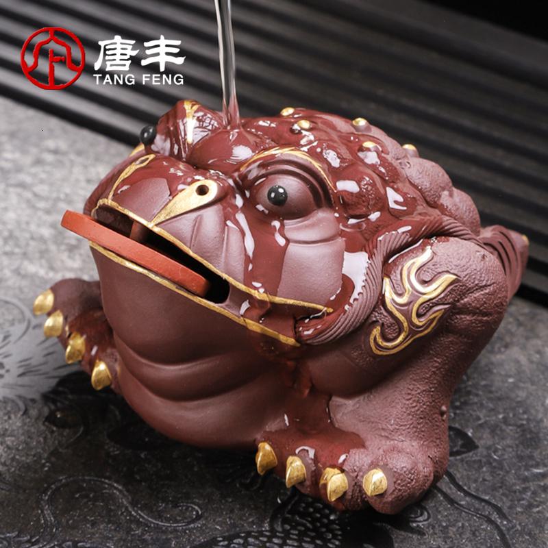 家柏饰(CORATED)紫砂金蟾茶宠茶艺饰品家用茶几茶玩可养茶单个礼盒装190291z高清大图