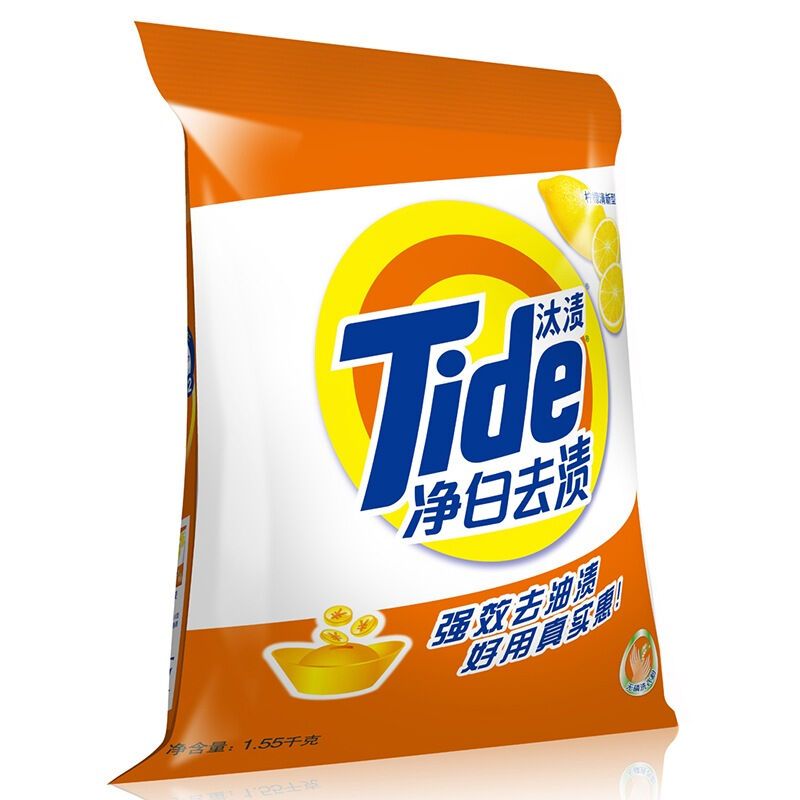 汰渍洗衣粉155kg柠檬清新净白无磷