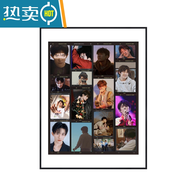 敬平情侣宫格相框diy定制挂墙送闺蜜女朋友家人结婚生日礼物 黑色铝合金 [30*40cm]白色卡纸高清大图