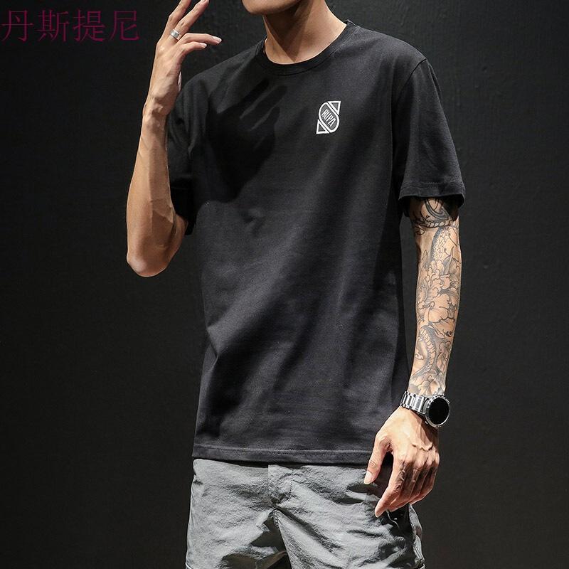 2018夏季新款上衣男士短袖恤宽松大码体恤圆领夏装学生半袖衣服