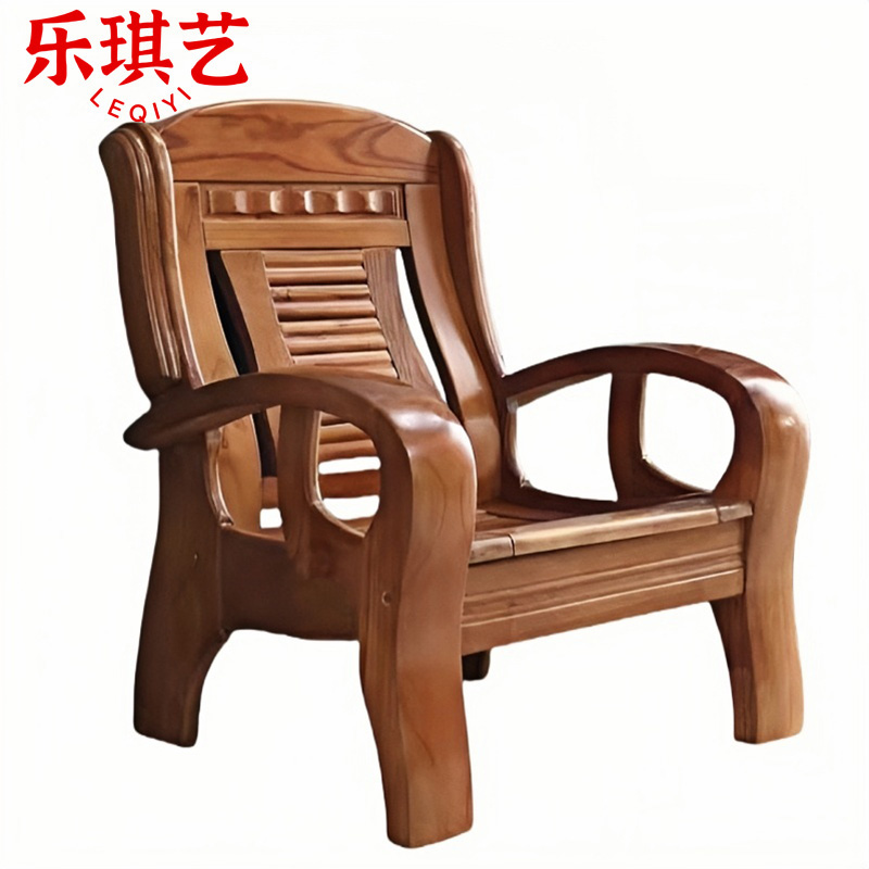 乐琪艺 实木沙发 单人位 张高清大图