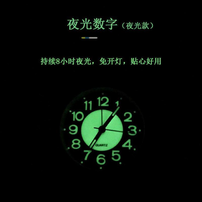 充电夜光小闹钟超大闹铃学生儿童用卧室床头静音多功能金属闹表 土豪银夜光[电池款式+配送电池]3寸