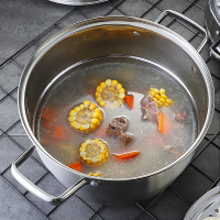 美厨(maxcook)蒸锅304不锈钢蒸锅 三层汤锅30CM加厚复底 燃气炉电磁炉通用 锅具MCZ827