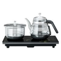 容声全自动上水电热水壶茶台烧水壶煮茶器玻璃茶具套装智能上水电茶炉自吸式电水壶泡茶壶上水煮茶壶烧水器 [黑色]无尘上水清洁