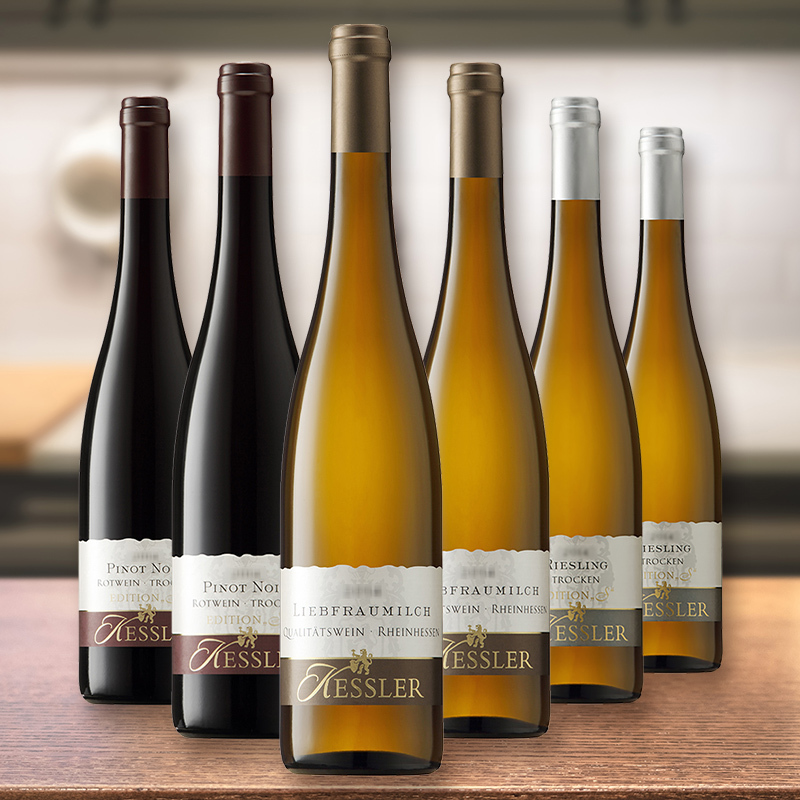 德国进口红酒凯斯勒酒庄3个品种组合装葡萄酒750ml6瓶整箱装